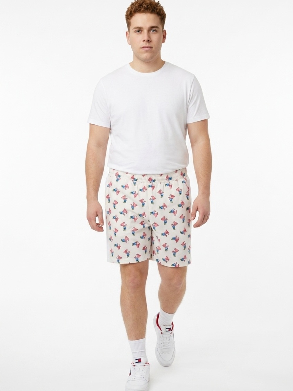 Goat USA Chuck The Goat American Flag Graphic Print Men's XL Pull-on Shorts